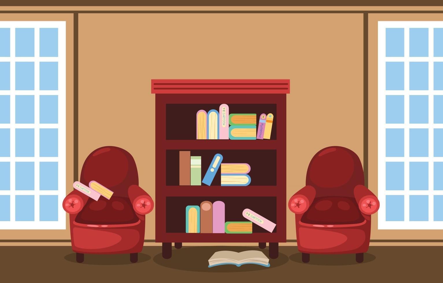 ilustración de la biblioteca aislada vector