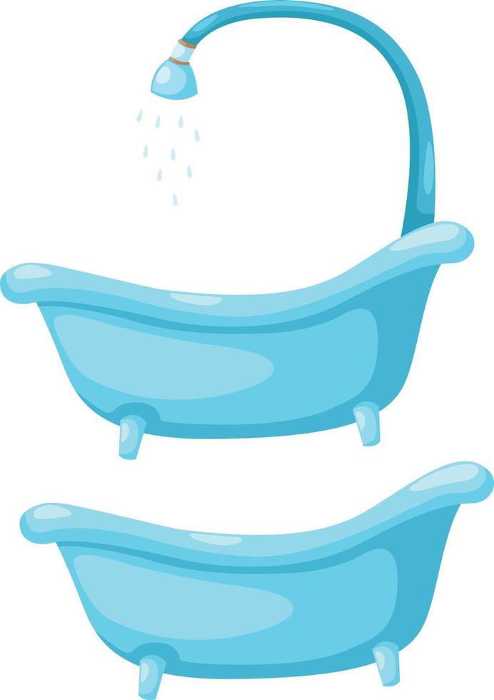 Illustration of isolated a bathtub on white background vector