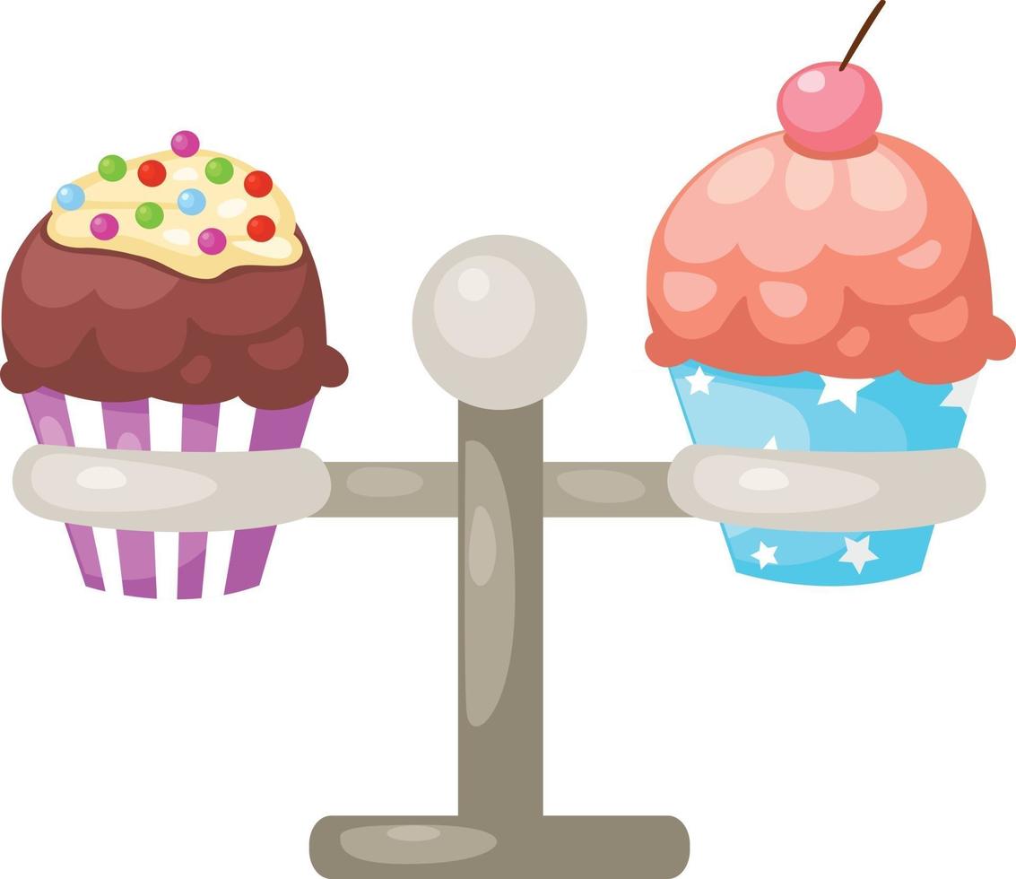 Illustration of isolated cup cake vector