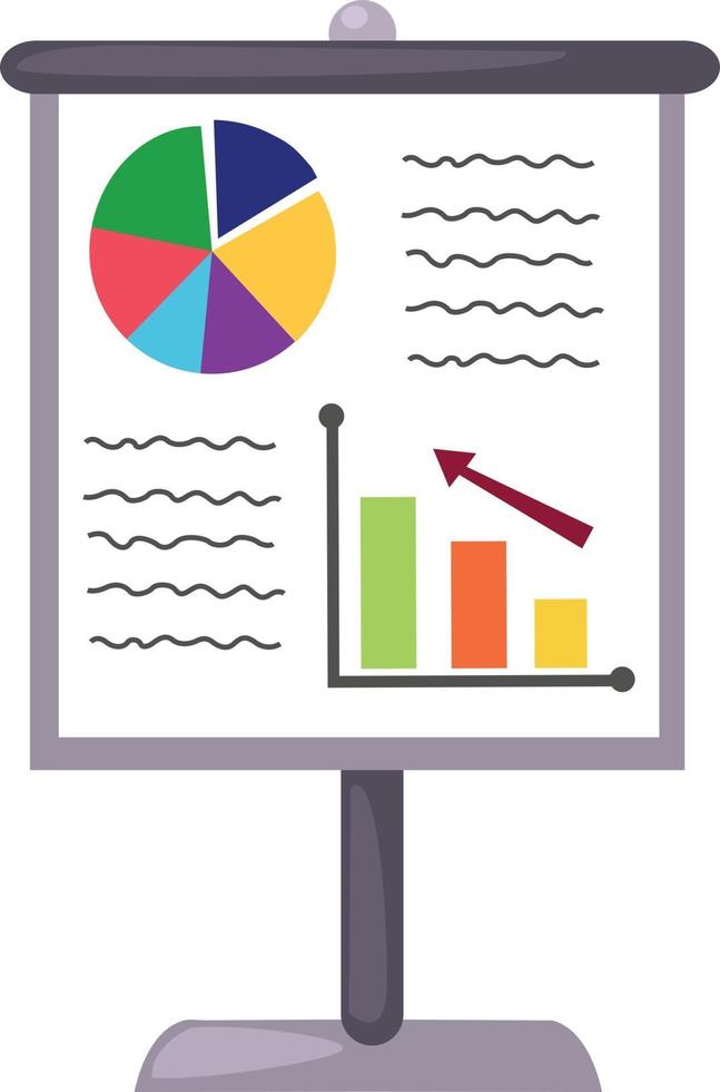 Business charts on white background illustration vector