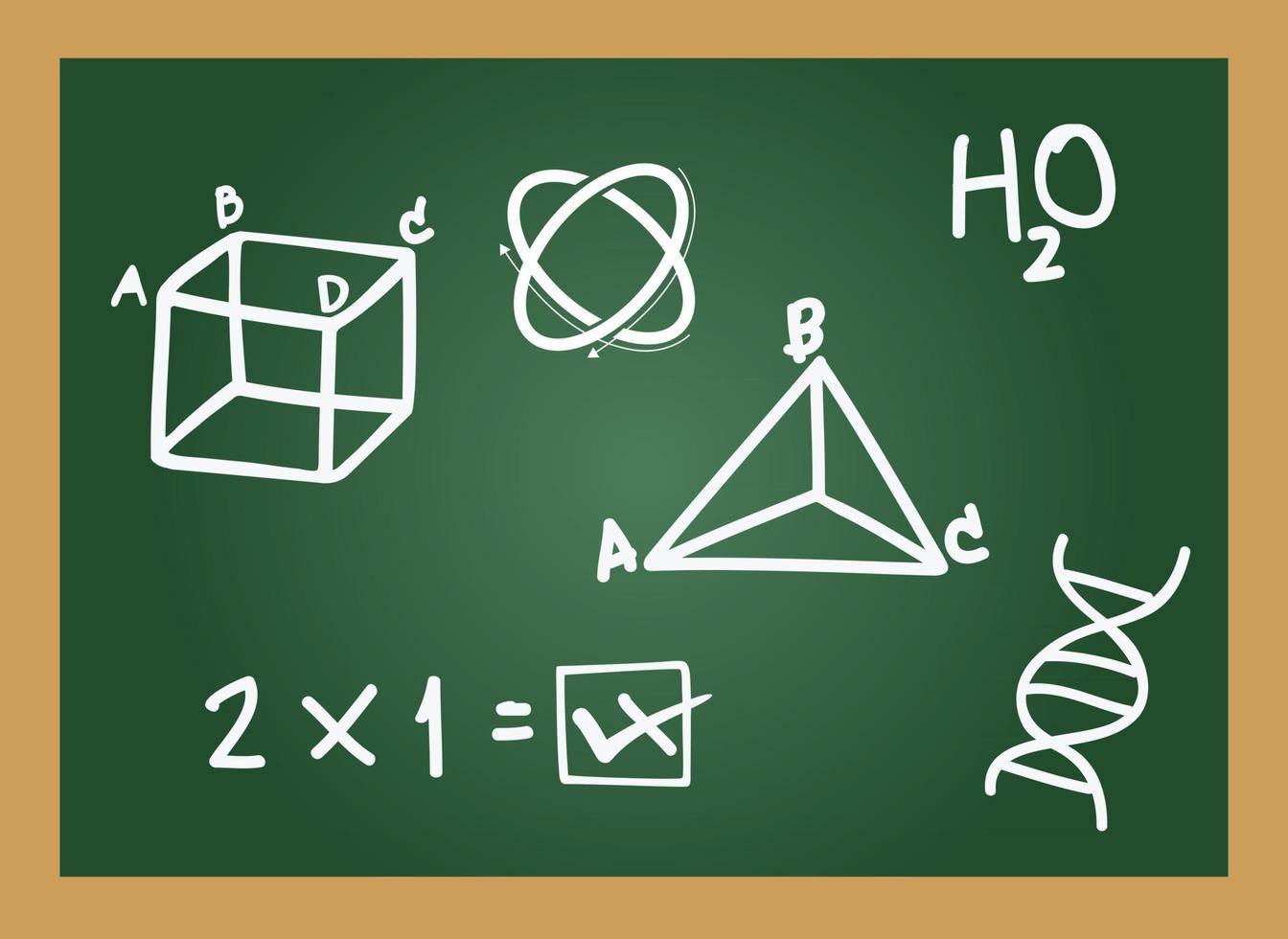 Ilustración de pizarra de educación aislada vector