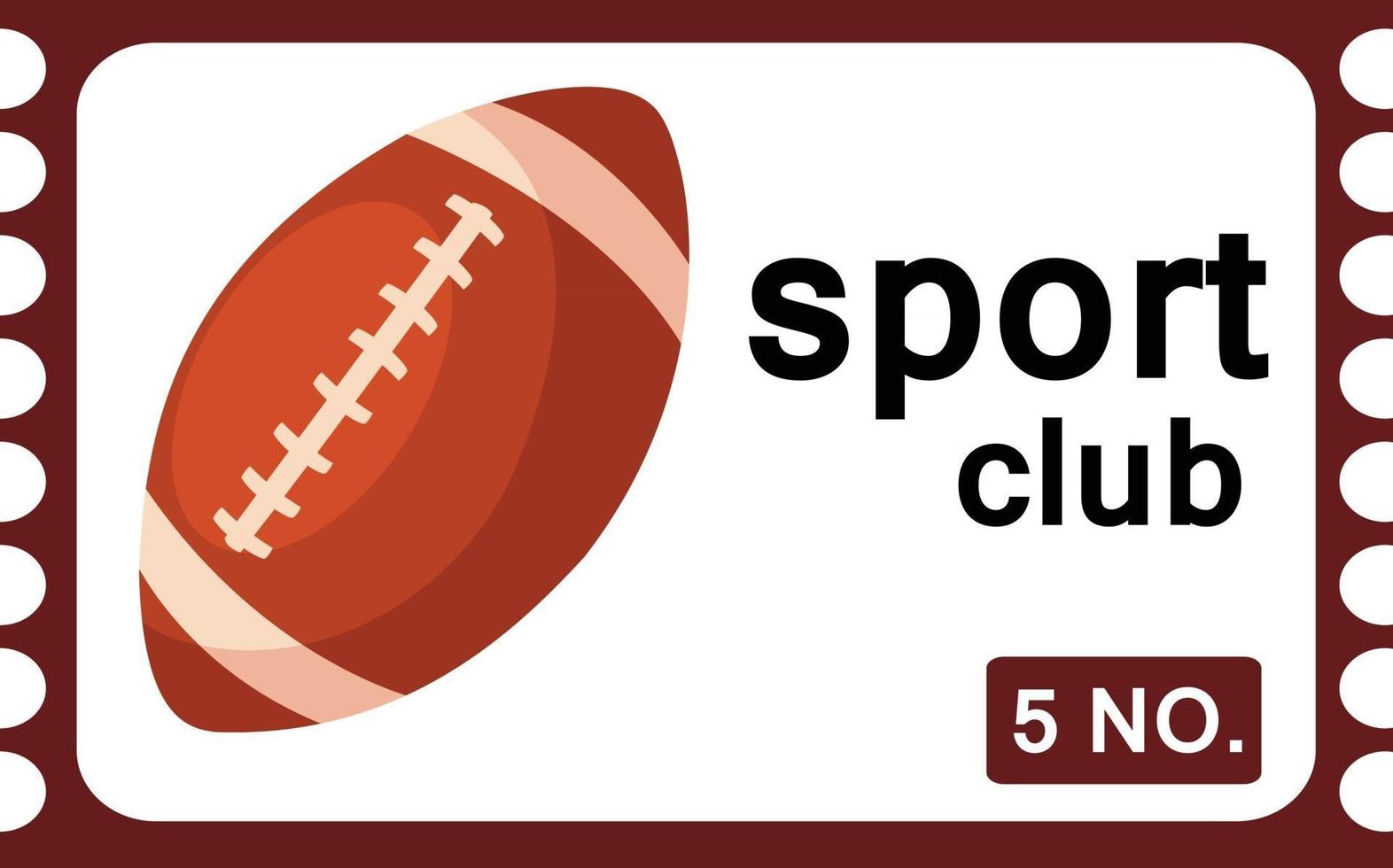 Illustration of isolated ticket rugby vector