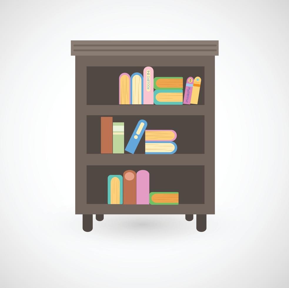 Illustration of isolated bookshelf vector