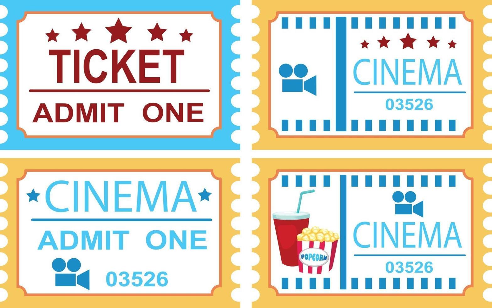 Illustration of isolated cinema ticket vector