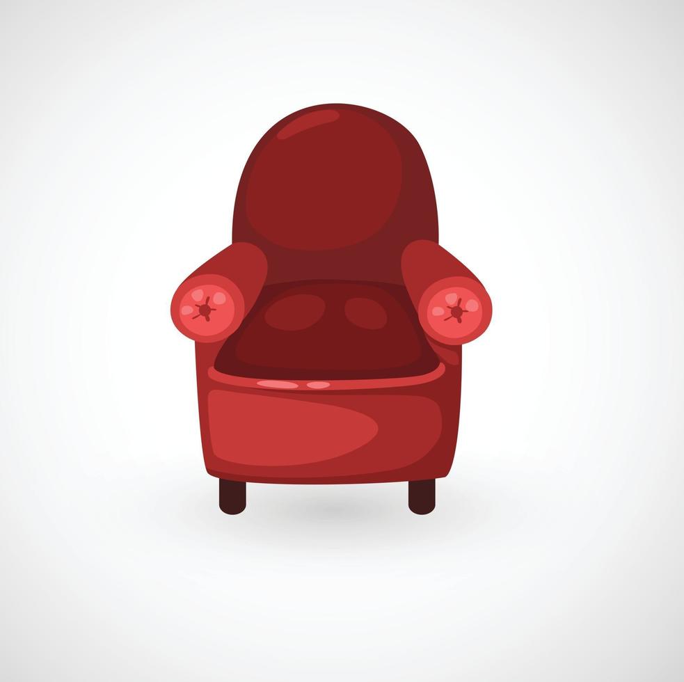 Illustration of isolated red armchair vector