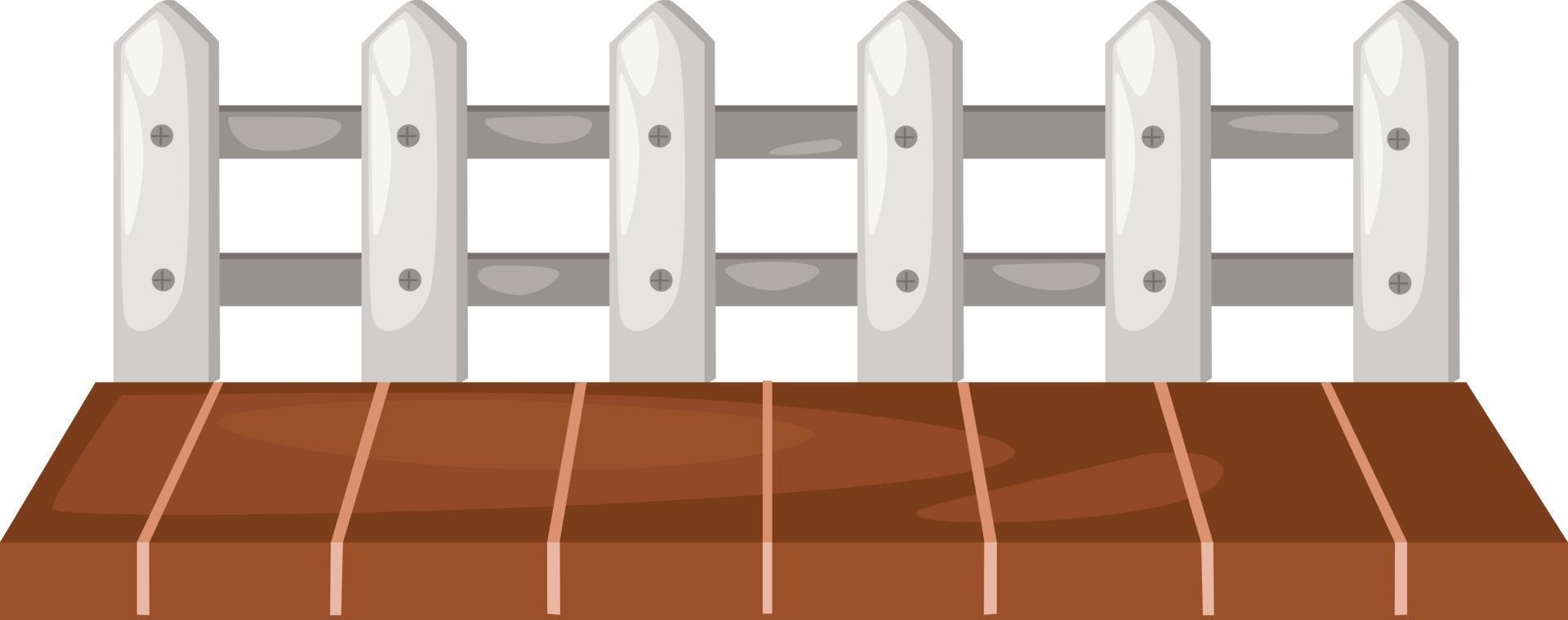 Wooden fence illustration vector