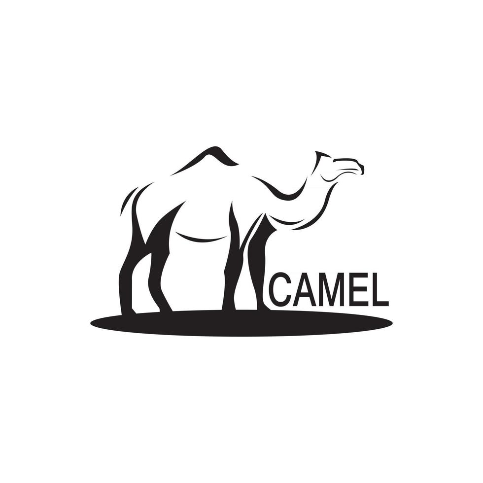 Ilustración de plantilla de vector de icono de camello