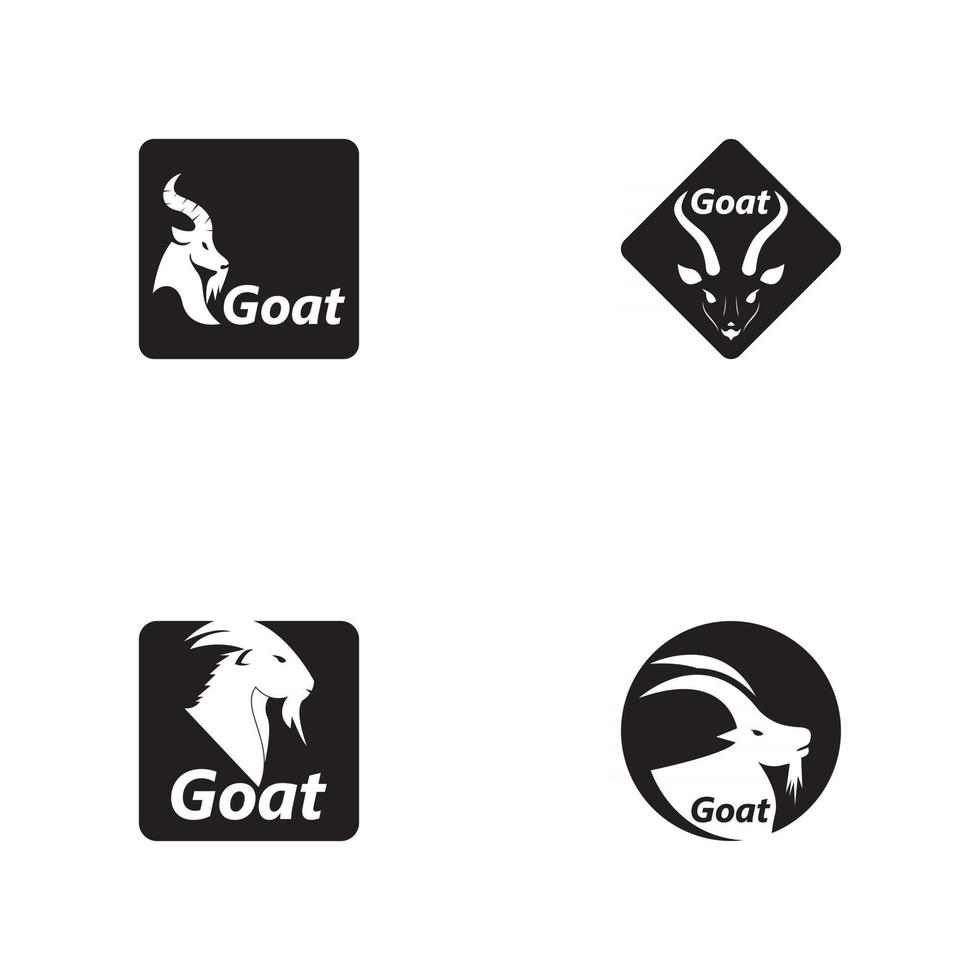 Ilustración de plantilla de vector de logotipo de cabra