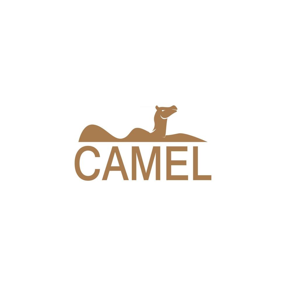 Ilustración de plantilla de vector de icono de camello