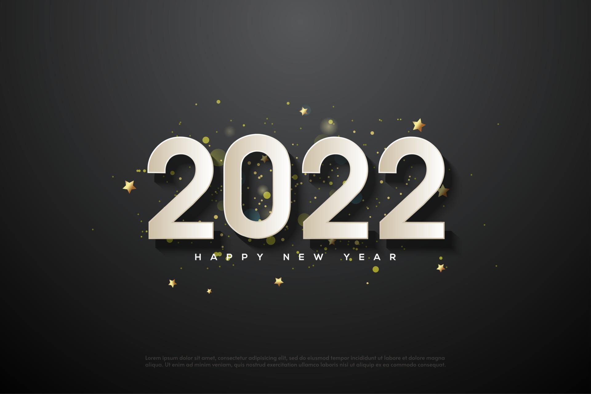 new year 2022 with gold splash on the background. 2974537 Vector Art at