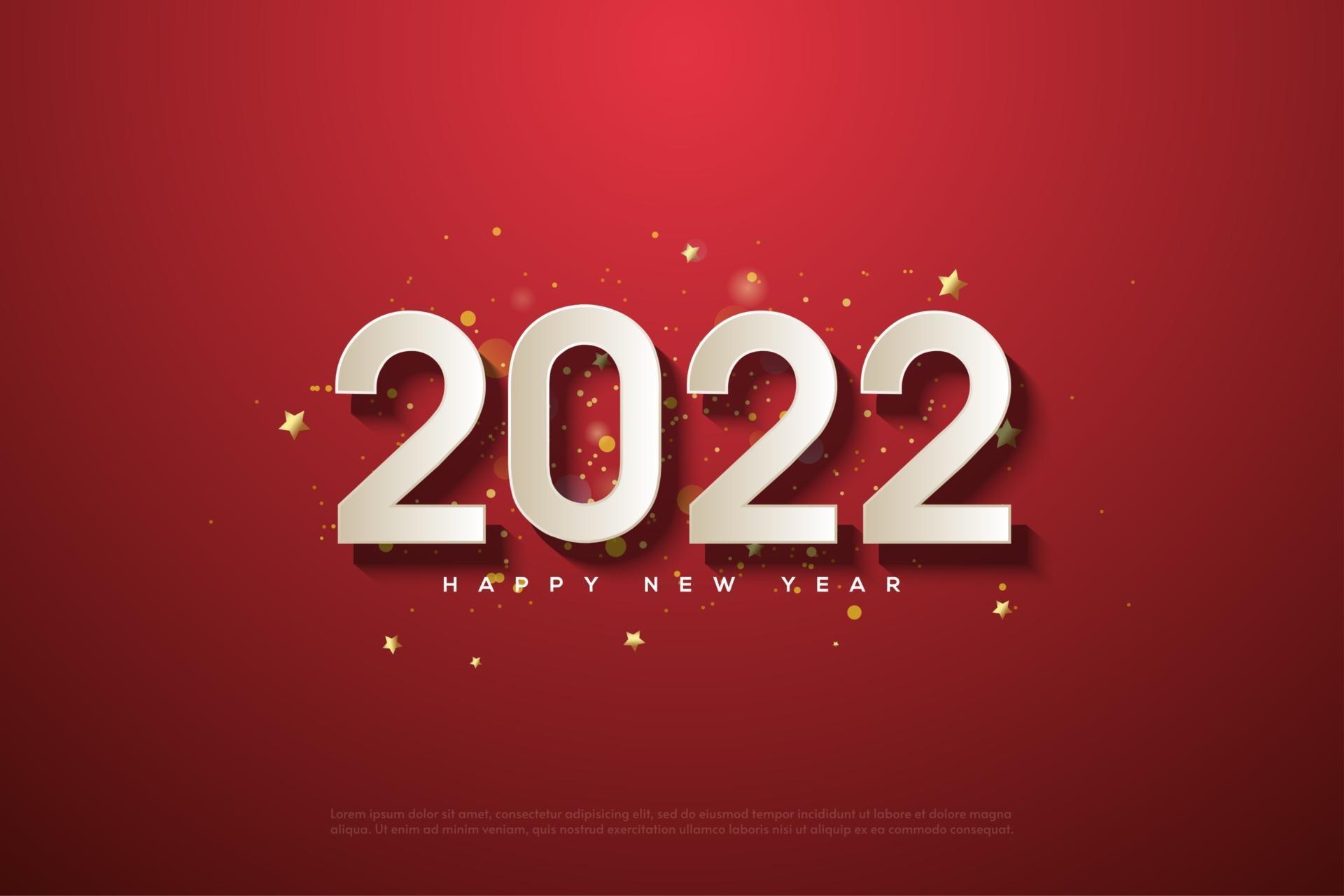 Happy new year 2022 with 3d numbers. 2974544 Vector Art at Vecteezy