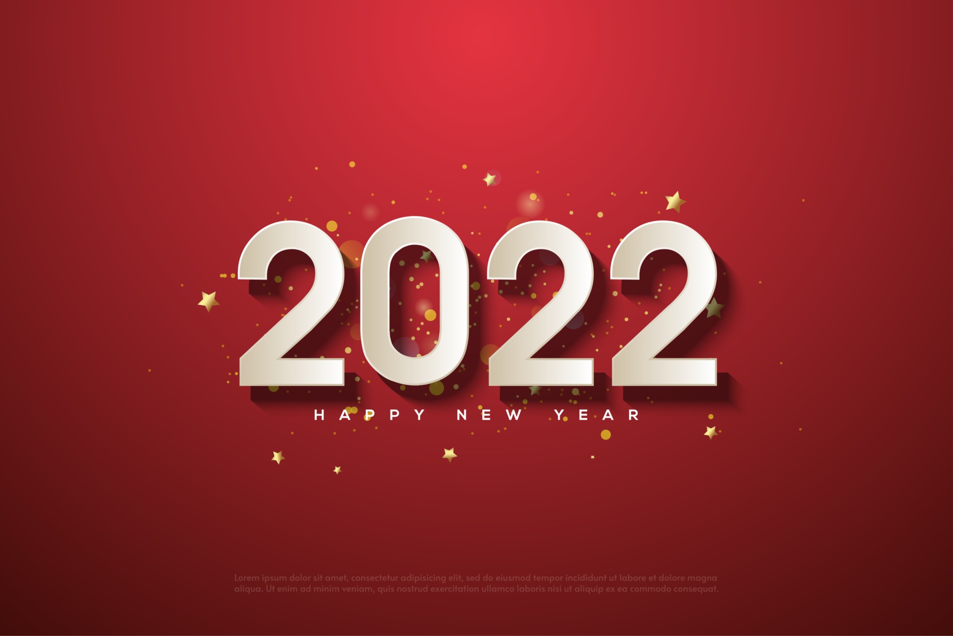 Happy New Year 2022 With 3d Numbers 2974544 Vector Art At Vecteezy