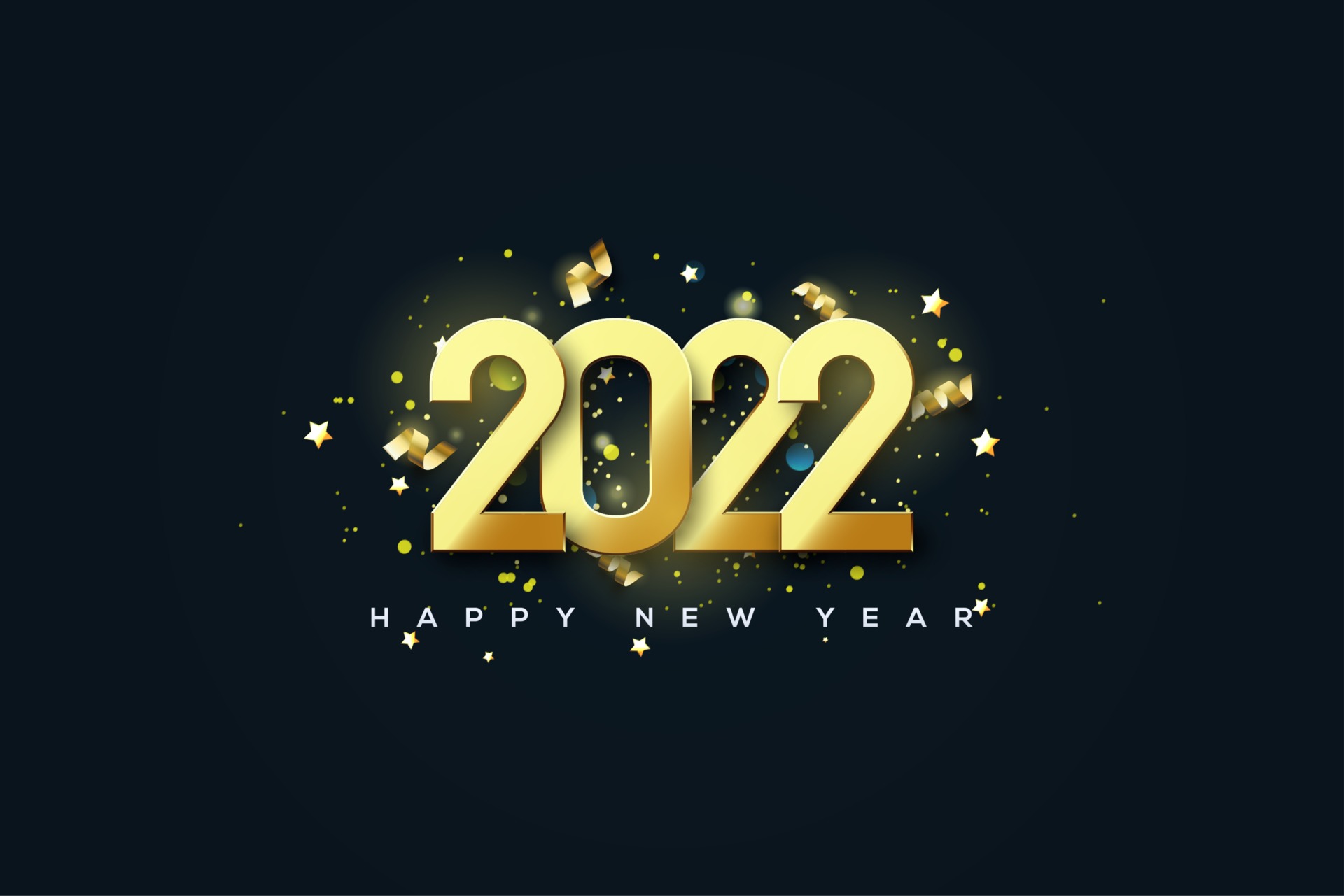 new year 2022 with bright numbers and festive cheer. 2974555 Vector Art