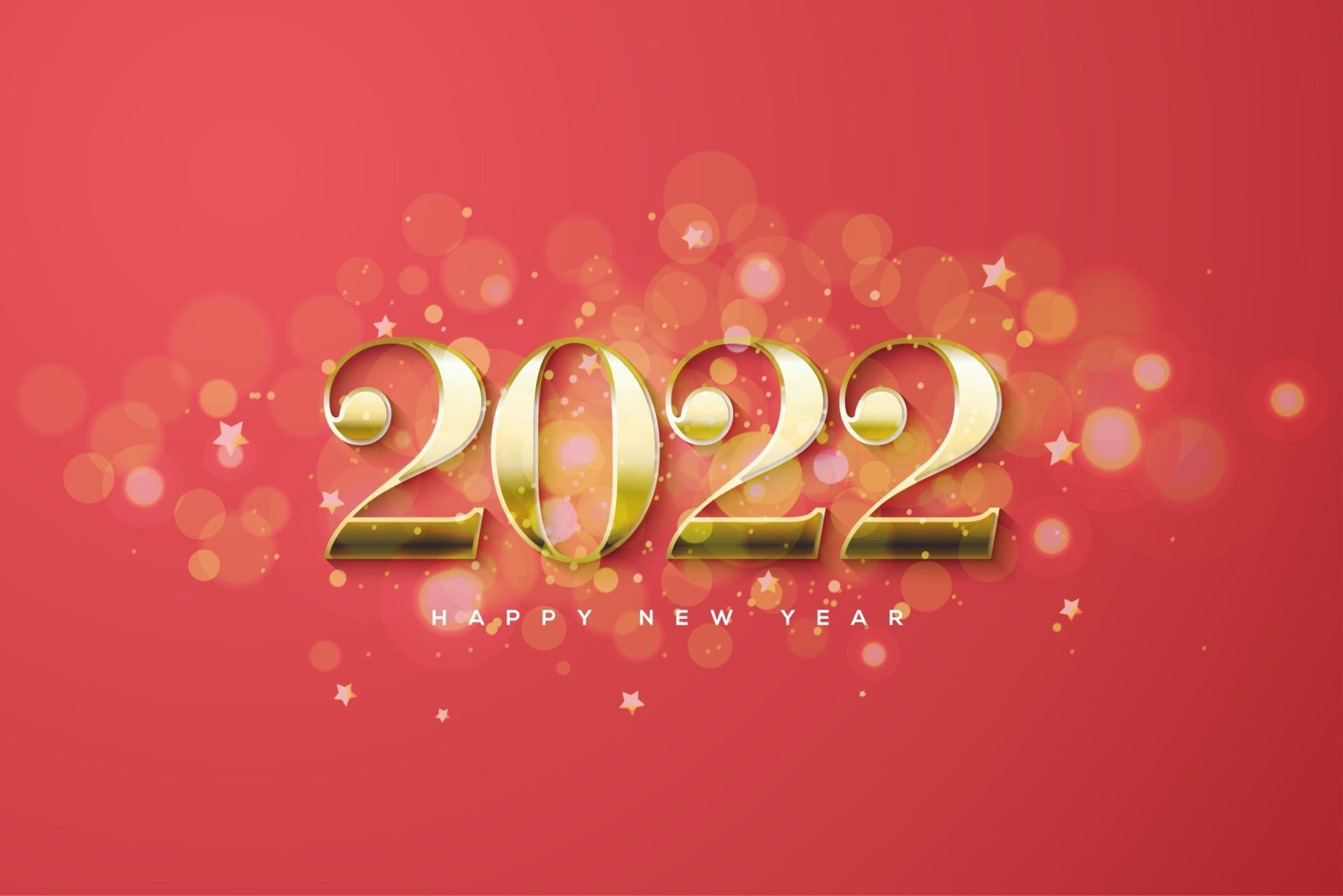New year 2022 with bokeh background. 2974556 Vector Art at Vecteezy