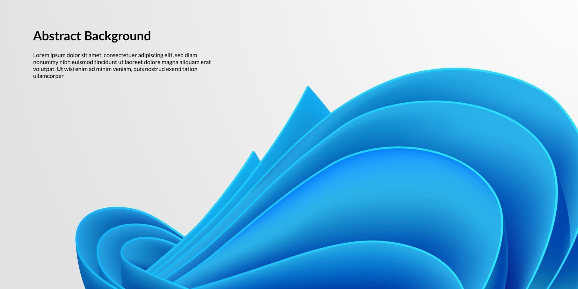 Modern blue paper quill background update vector