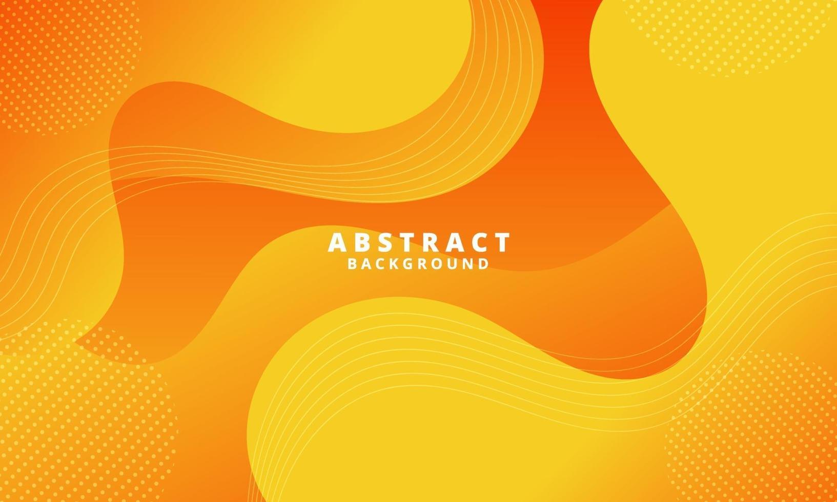 Abstract Orange Fluid Wave Background vector