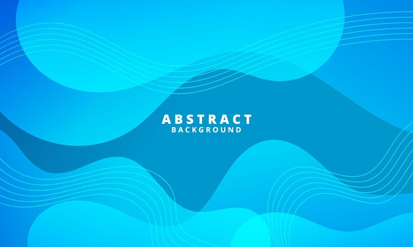 Abstract Blue Fluid Wave Background vector