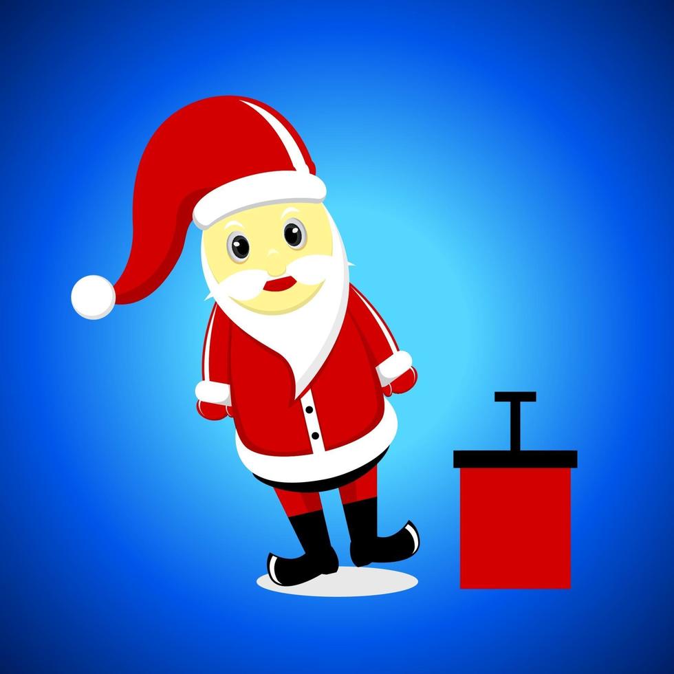 Vector illustration of cartoon santa claus