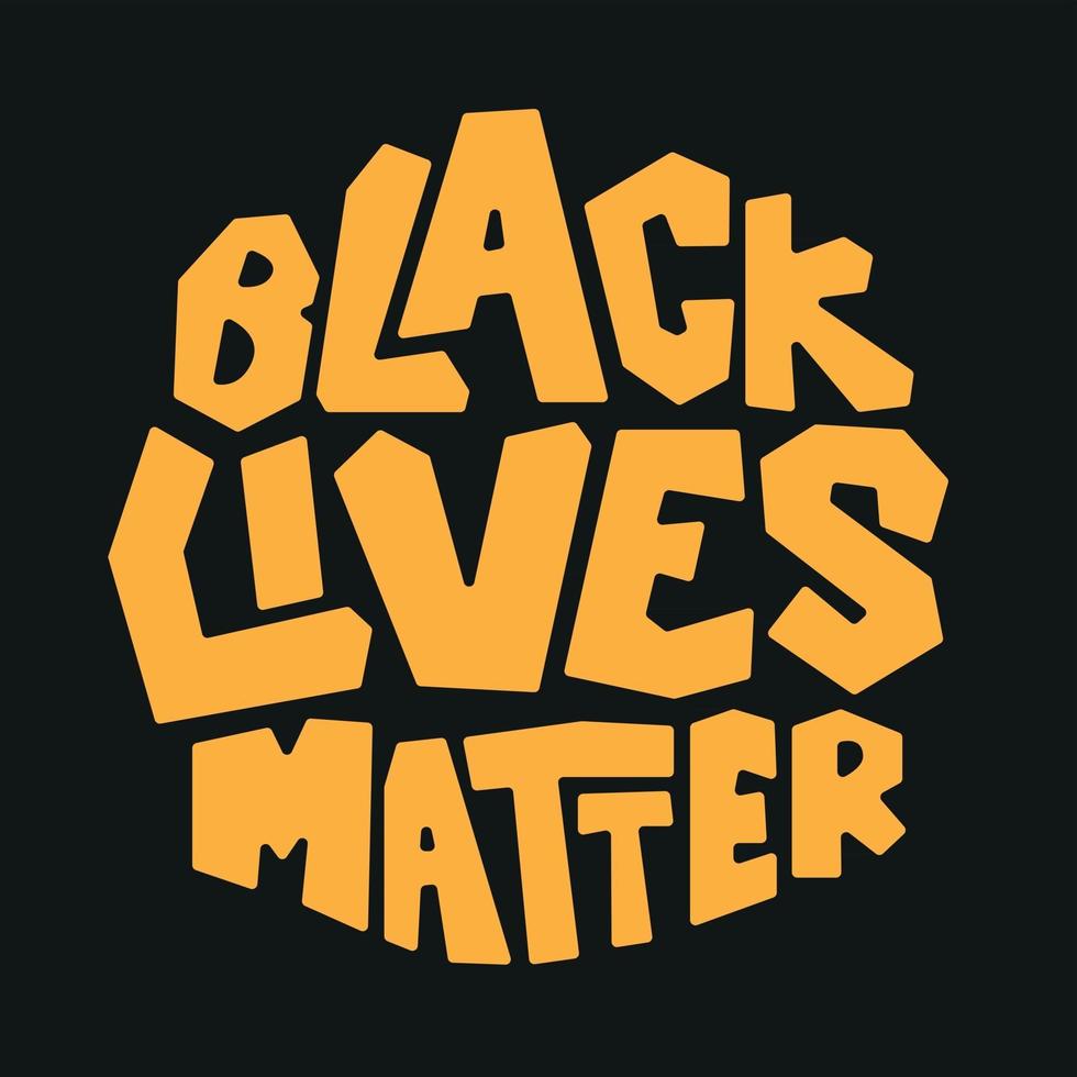 Black Lives Matter Typography Style vector