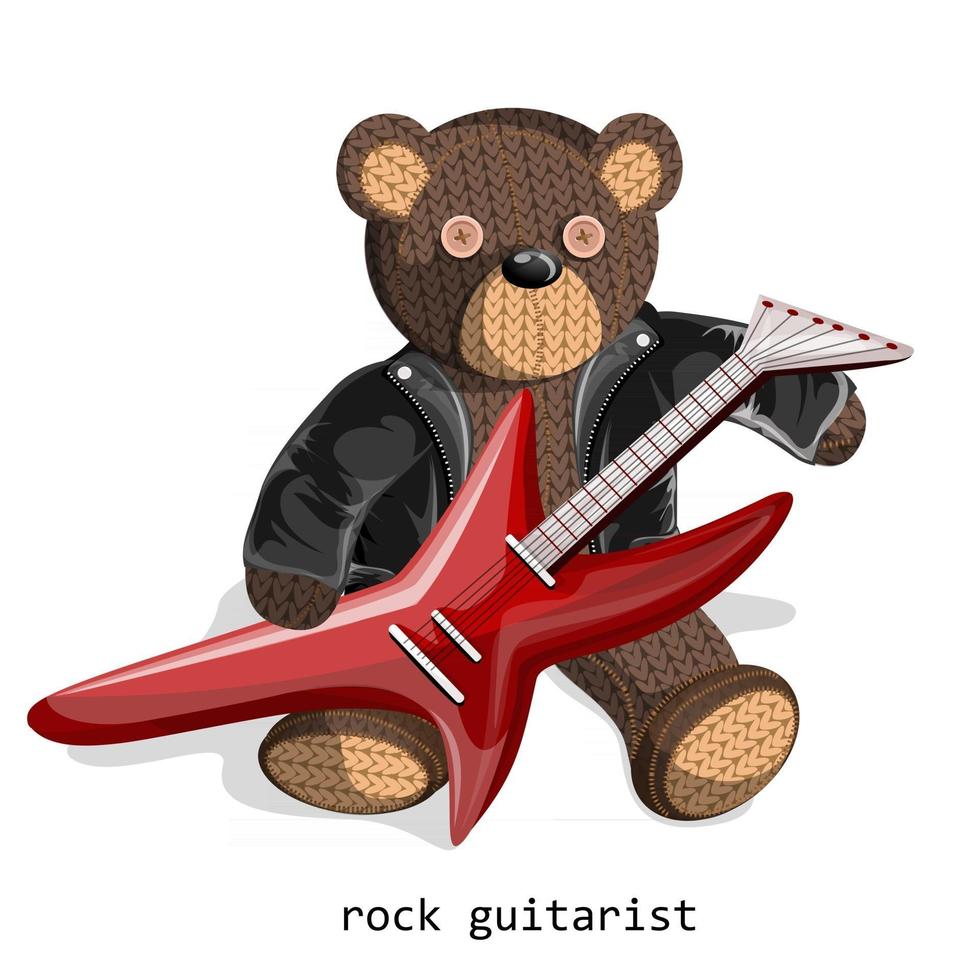 soft toy bear depicted alive with a hint of humanity with vector