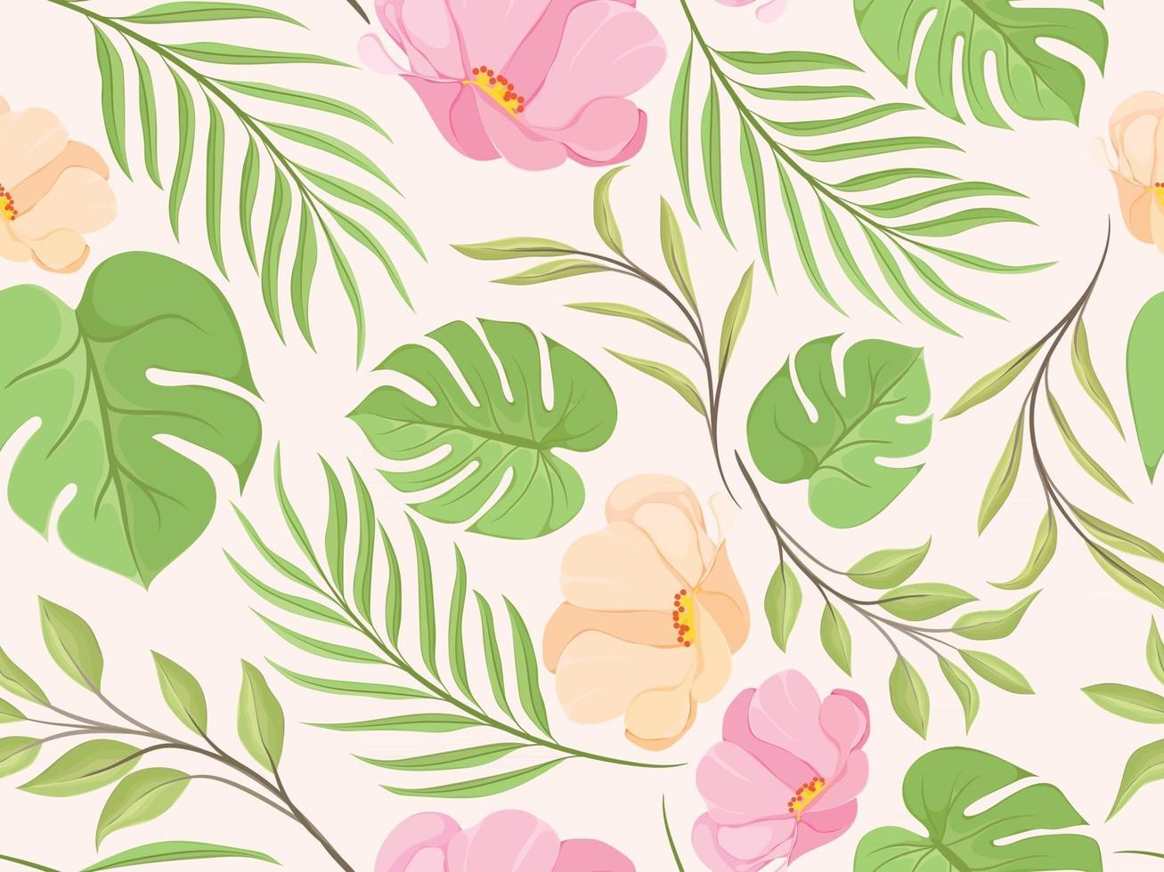 Beautifull Floral Seamless Pattern Design Template vector
