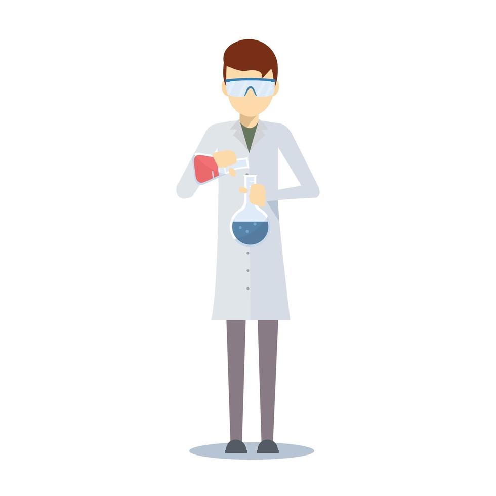 Vector design of chemistry scientist