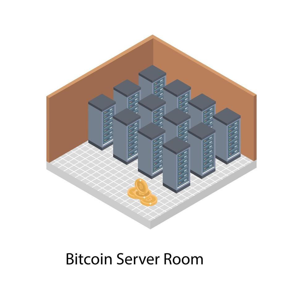 Bitcoin Server Room vector