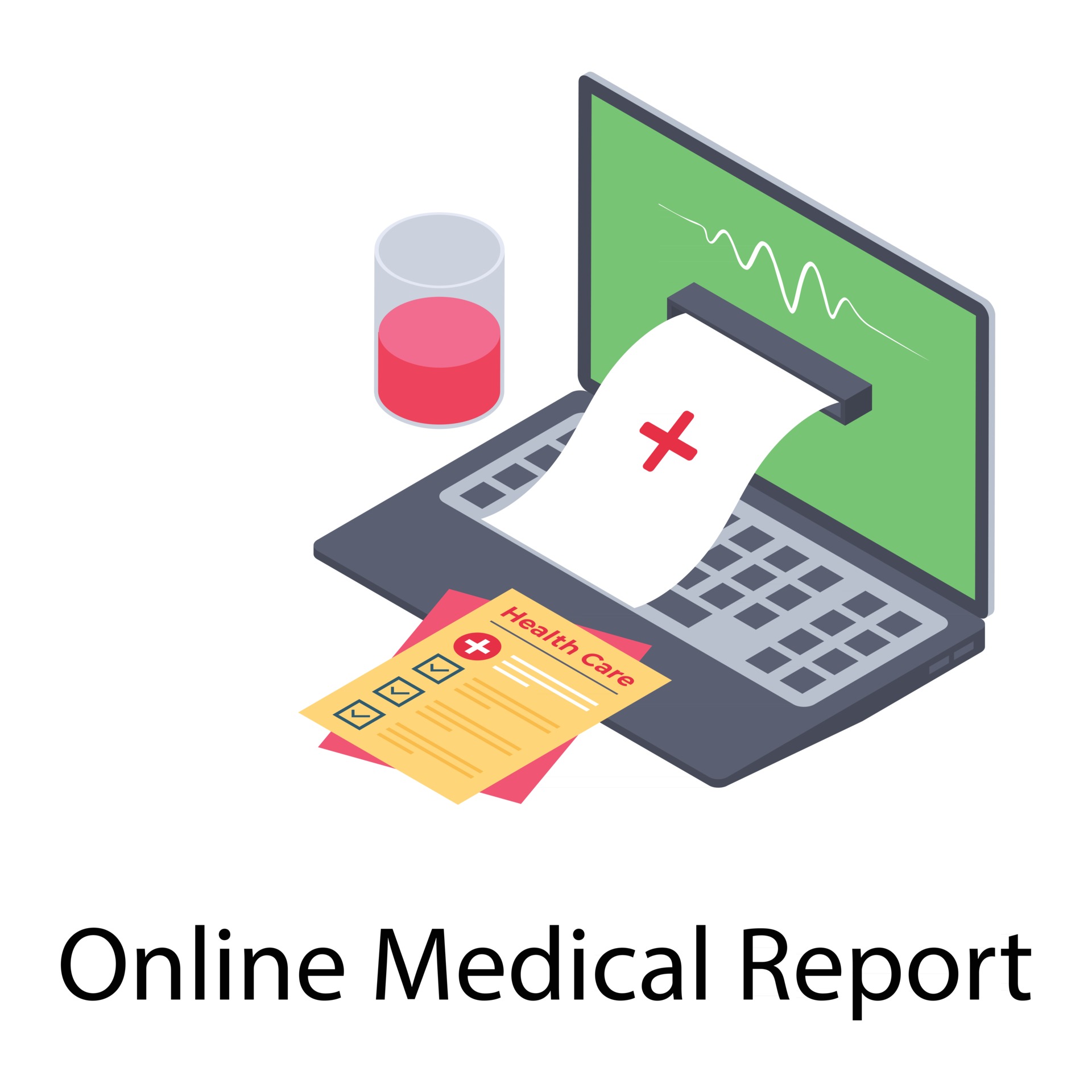 Online Medical Report 2976450 Vector Art at Vecteezy