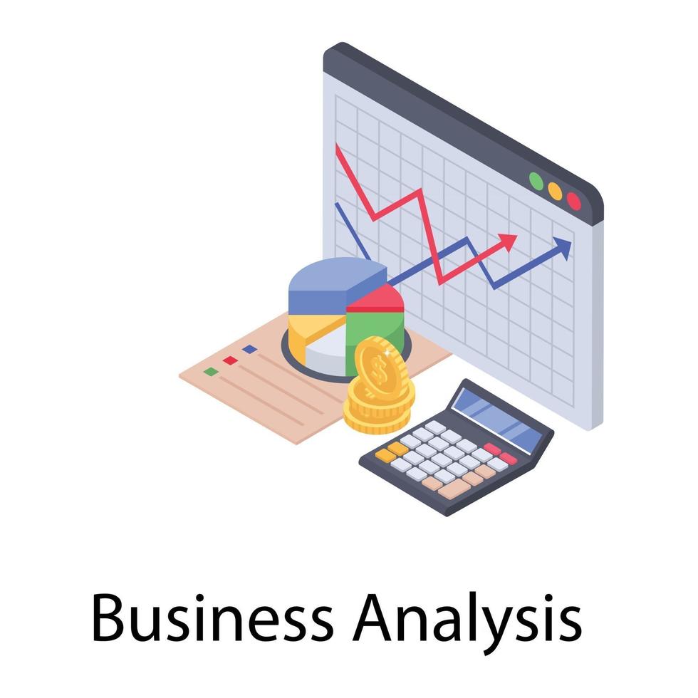 Online Business Analysis vector