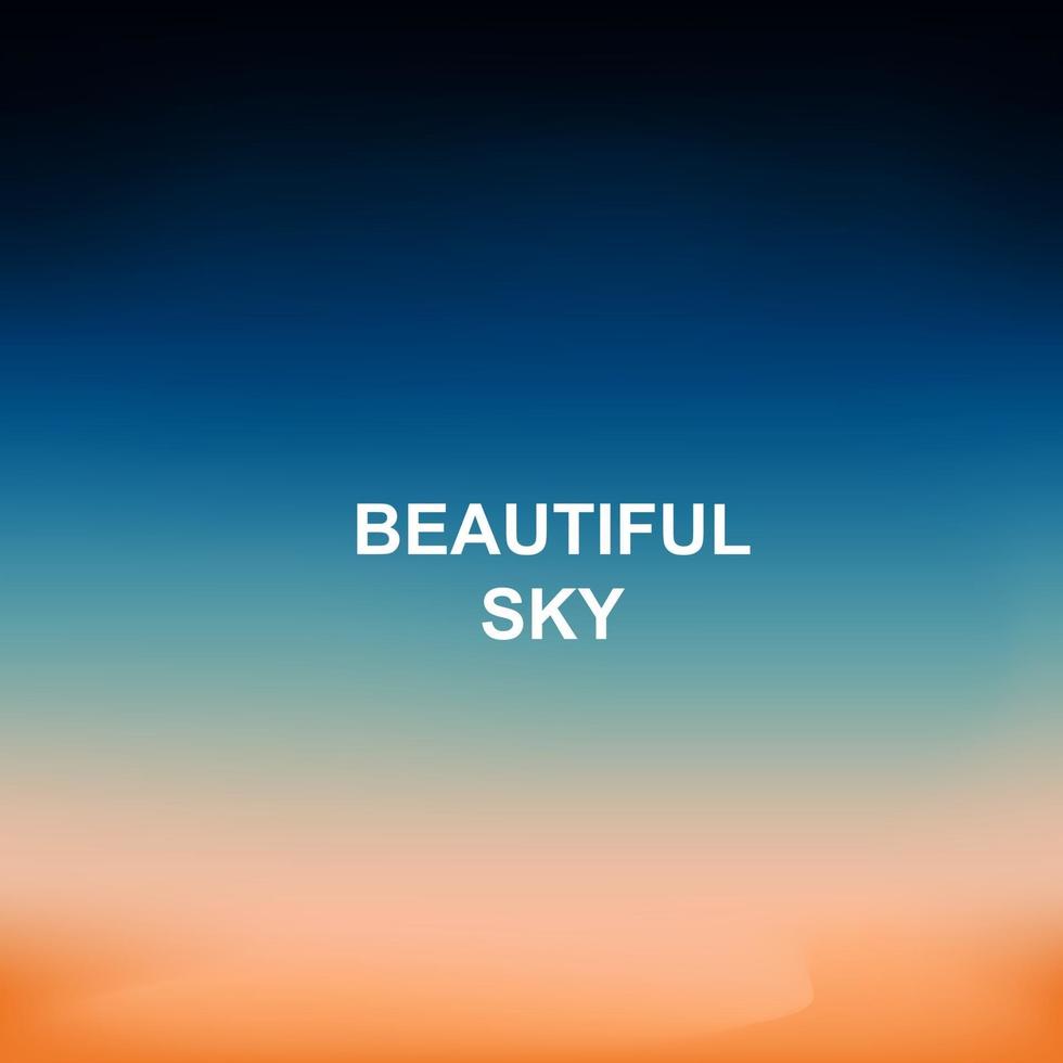 Blurred nature background. Words Beautiful sky in the center vector