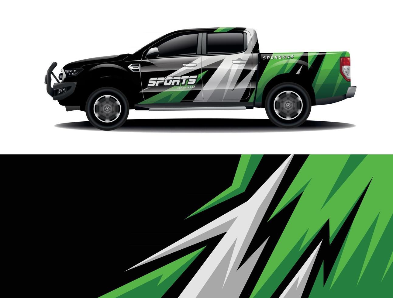 sport car decal wrap design vector