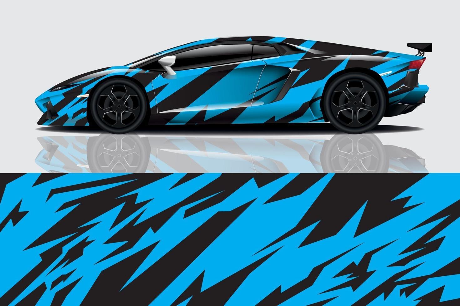 sport car decal wrap design vector