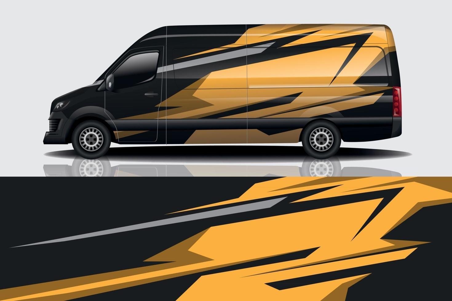 sport car decal wrap design vector