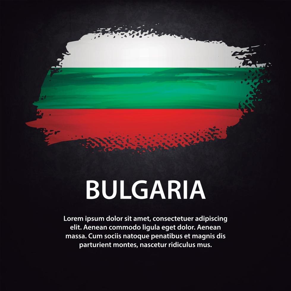 cepillo de bandera de bulgaria vector