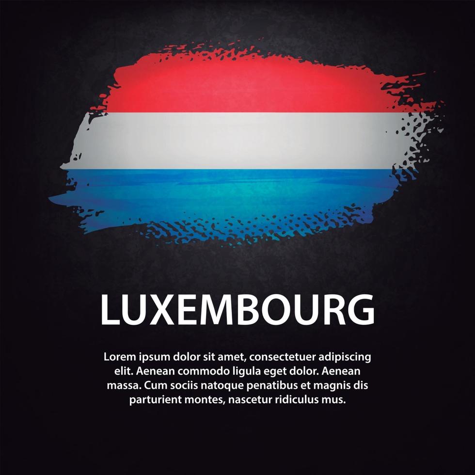 Luxembourg flag brush vector