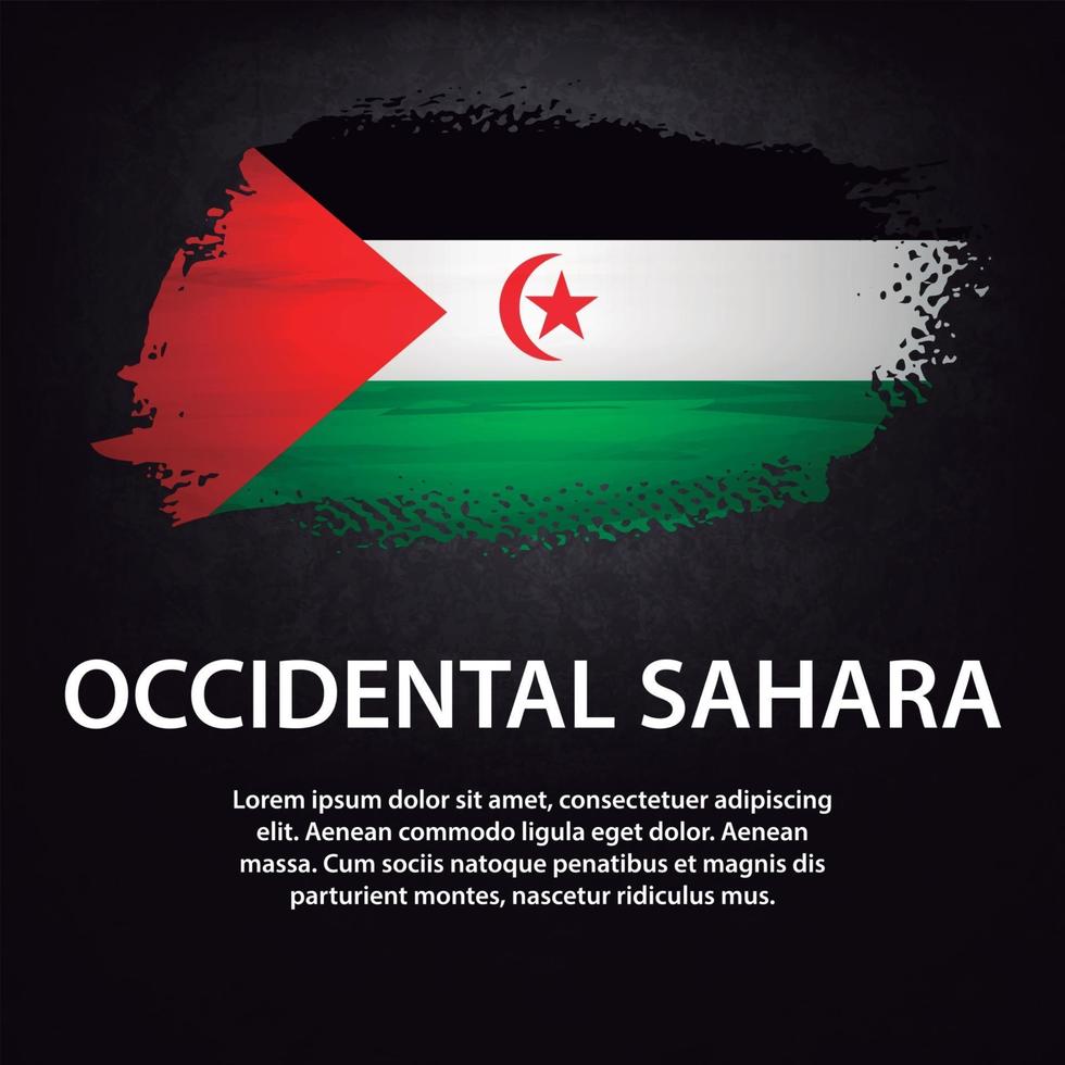 cepillo de bandera del sahara occidental vector