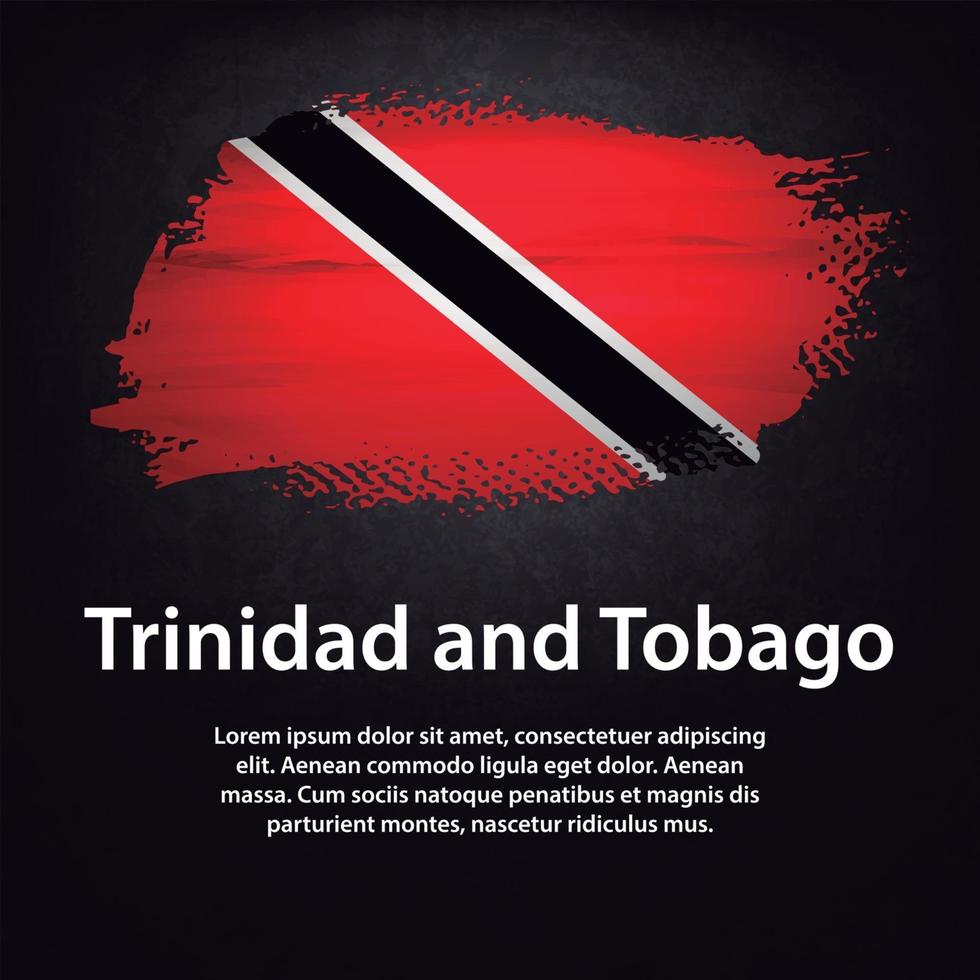 pincel de bandera de trinidad y tobago vector