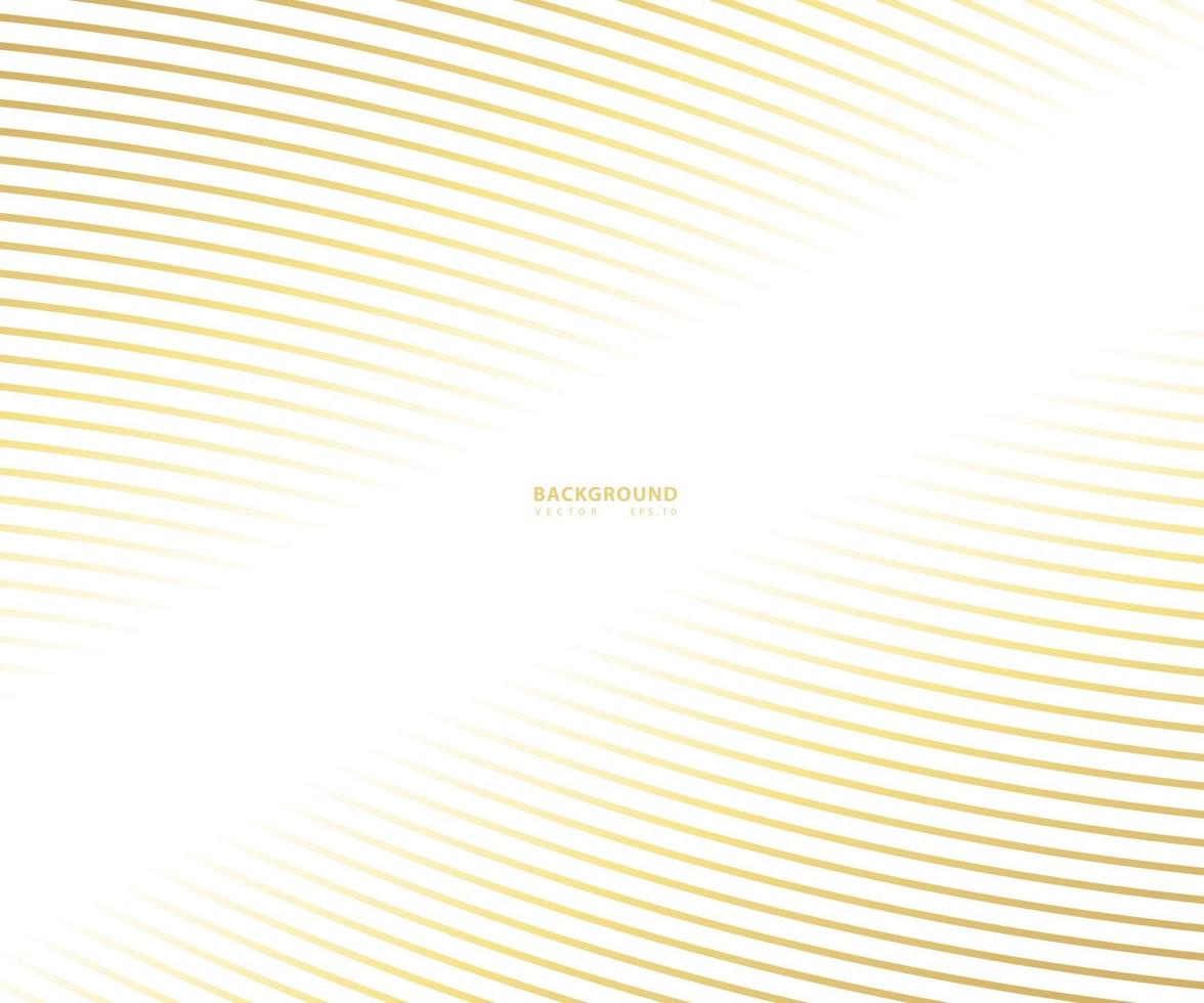 Striped gold line texture. Abstract warped Diagonal Striped Background vector
