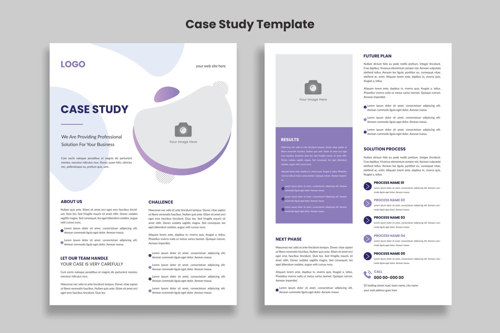 Case Study flyer template with minimal design, Double Side Flyer Throughout Research Study Flyer Template