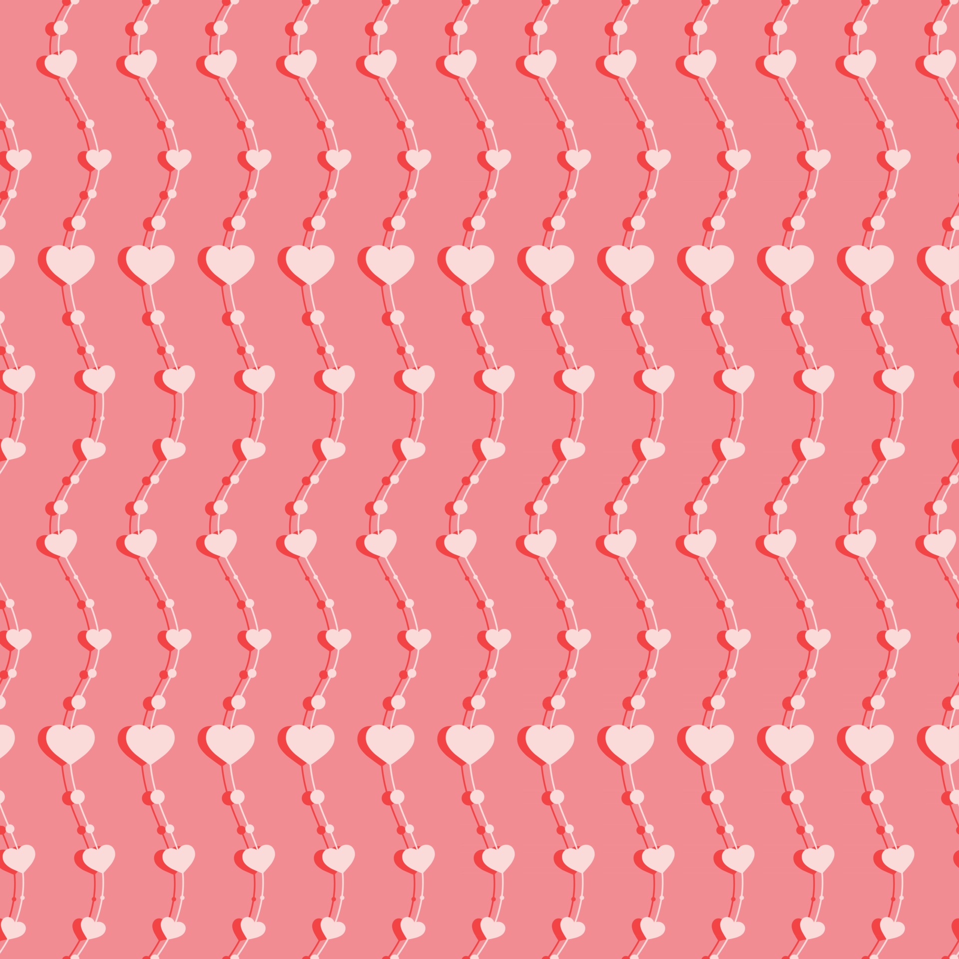 Seamless pattern with hearts on a string. Vector illustration 2977252