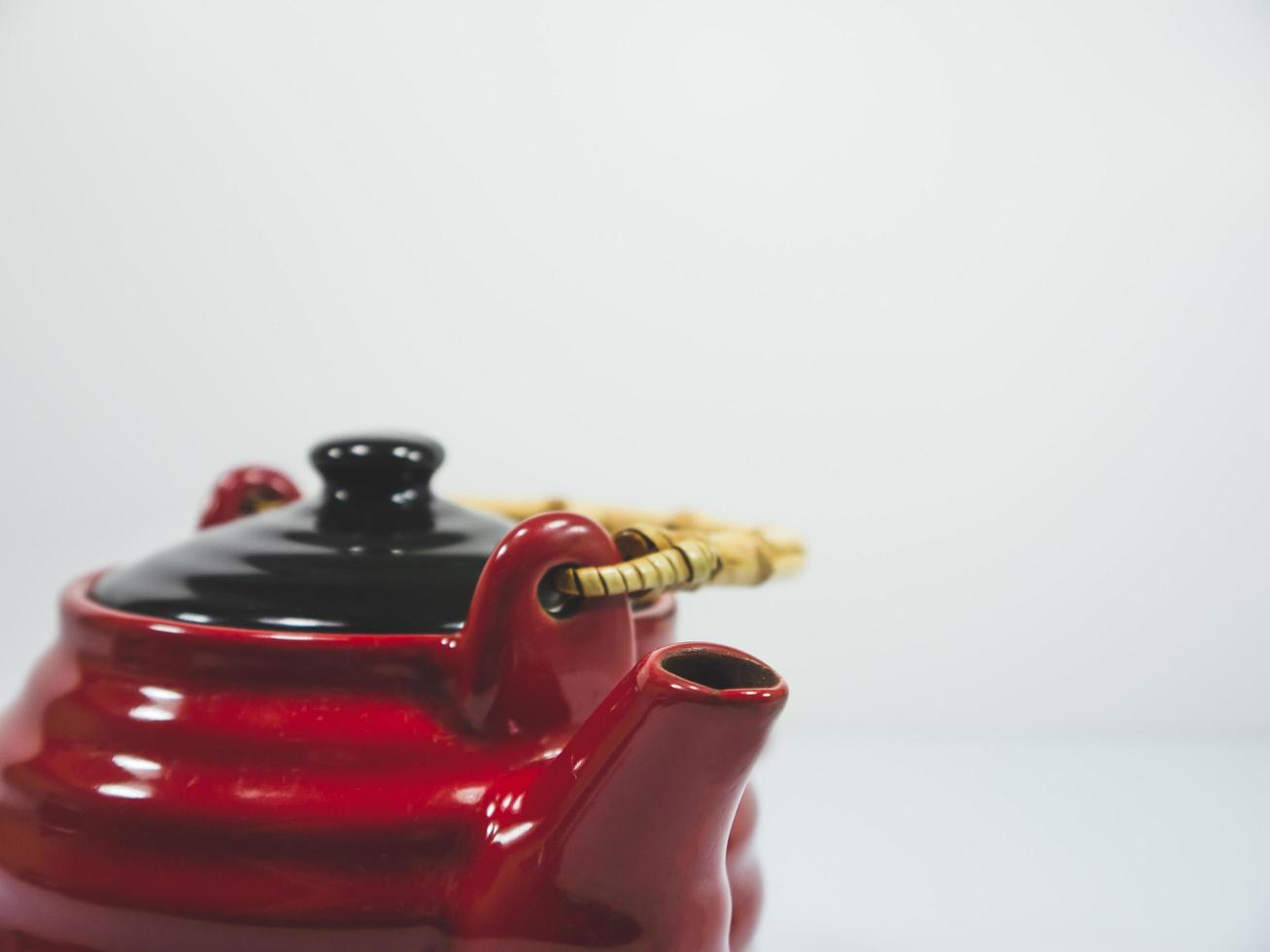 Red Chinese teapot on white background 2977819 Stock Photo at Vecteezy