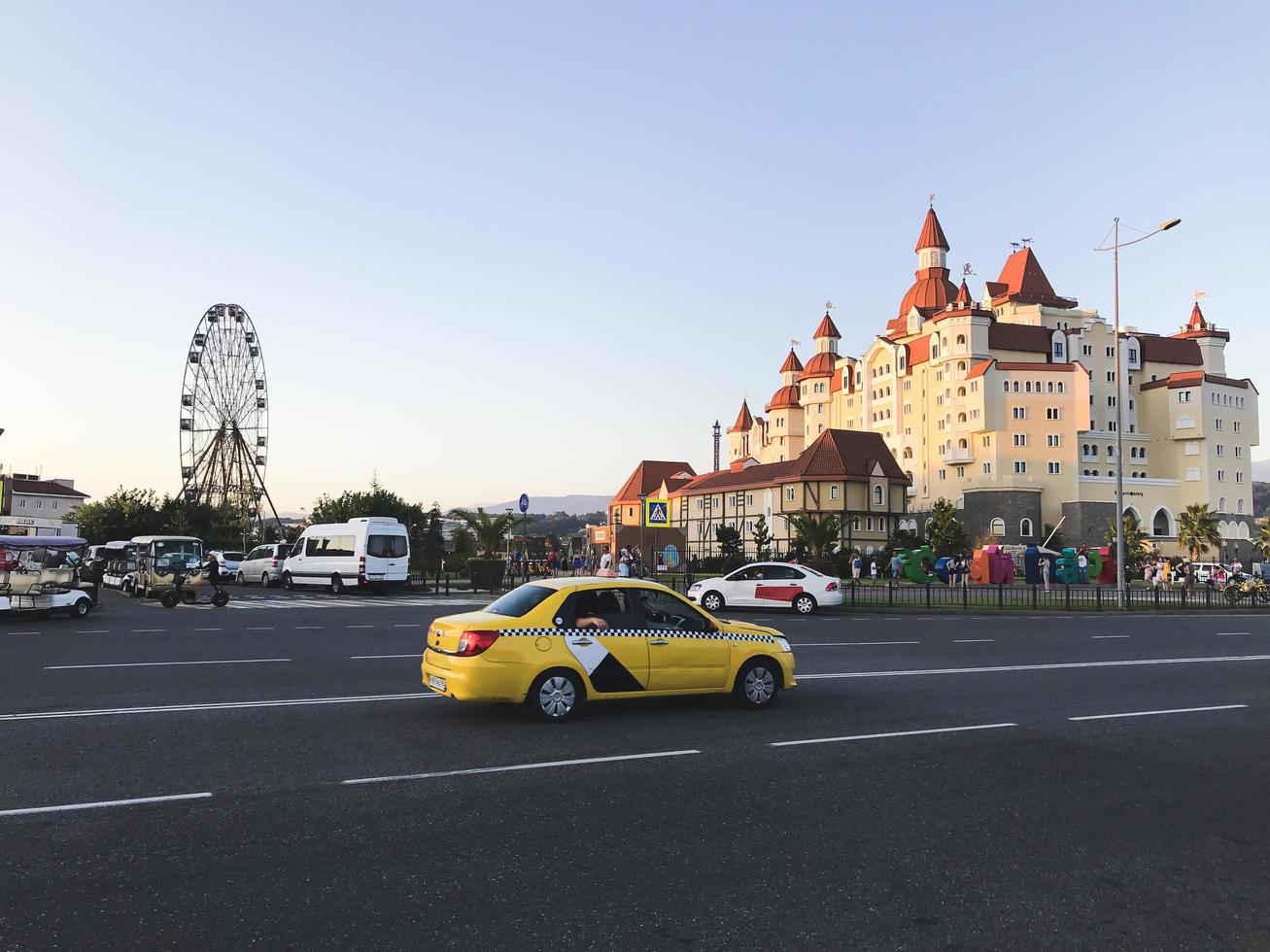 Traffic in Adler city near Sochi city in Russia, 2019 photo