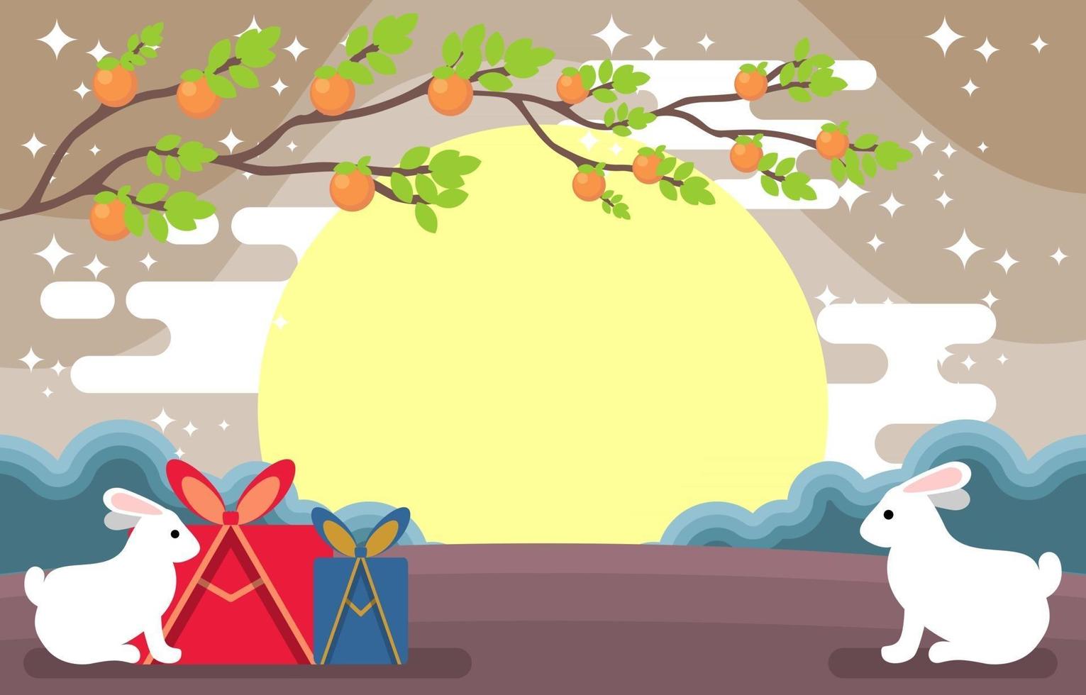 Happy Chuseok Festival Background vector