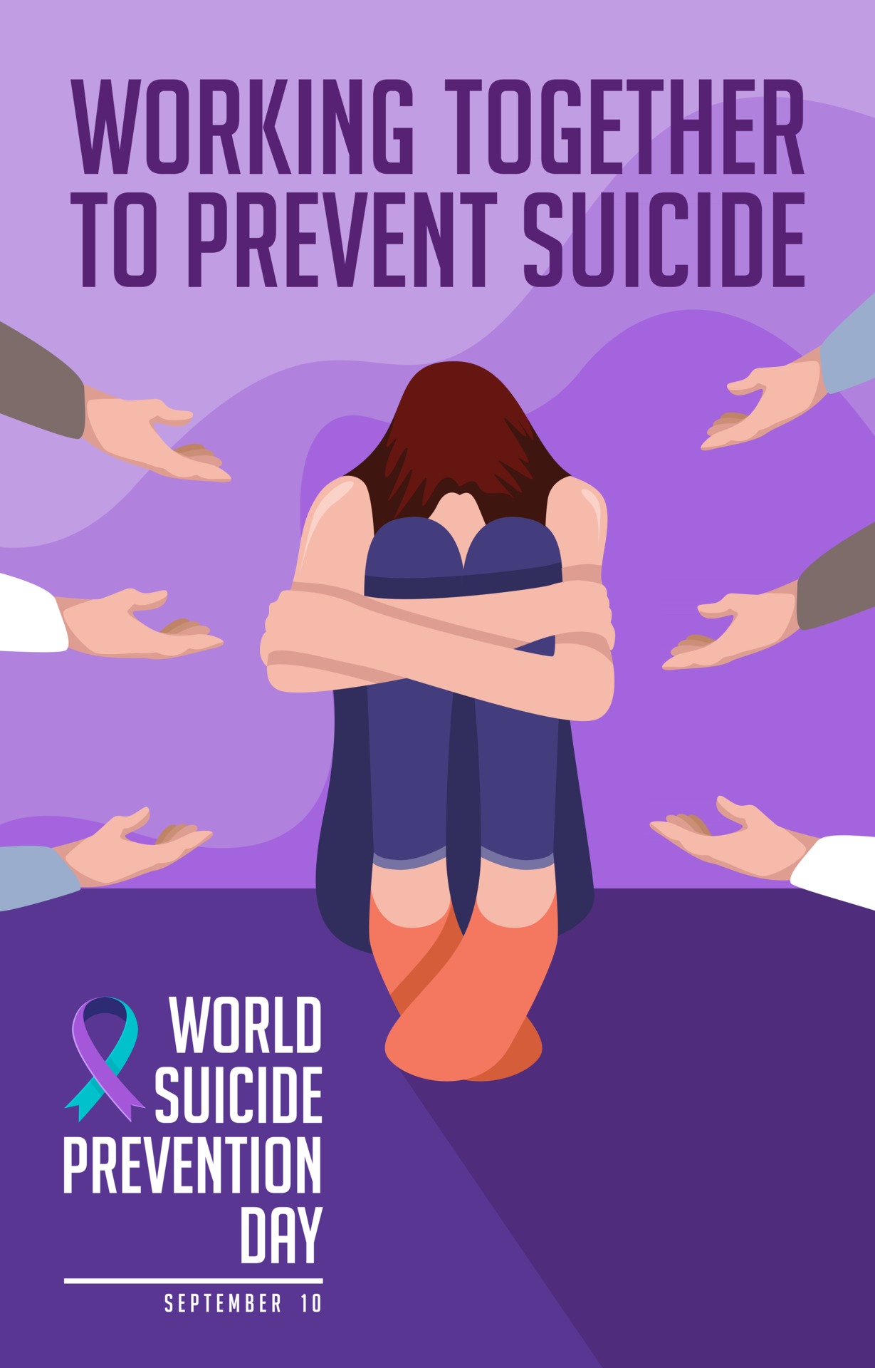 World Suicide Prevention Day Poster 2977975 Vector Art at Vecteezy