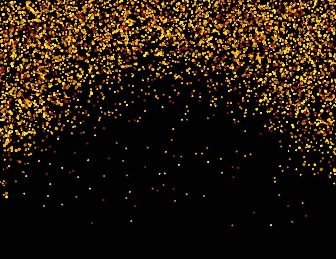 Red, yellow and orange dots falling from sky vector