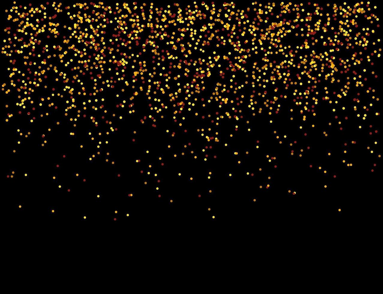 Falling confetti. Red, yellow and orange dots vector