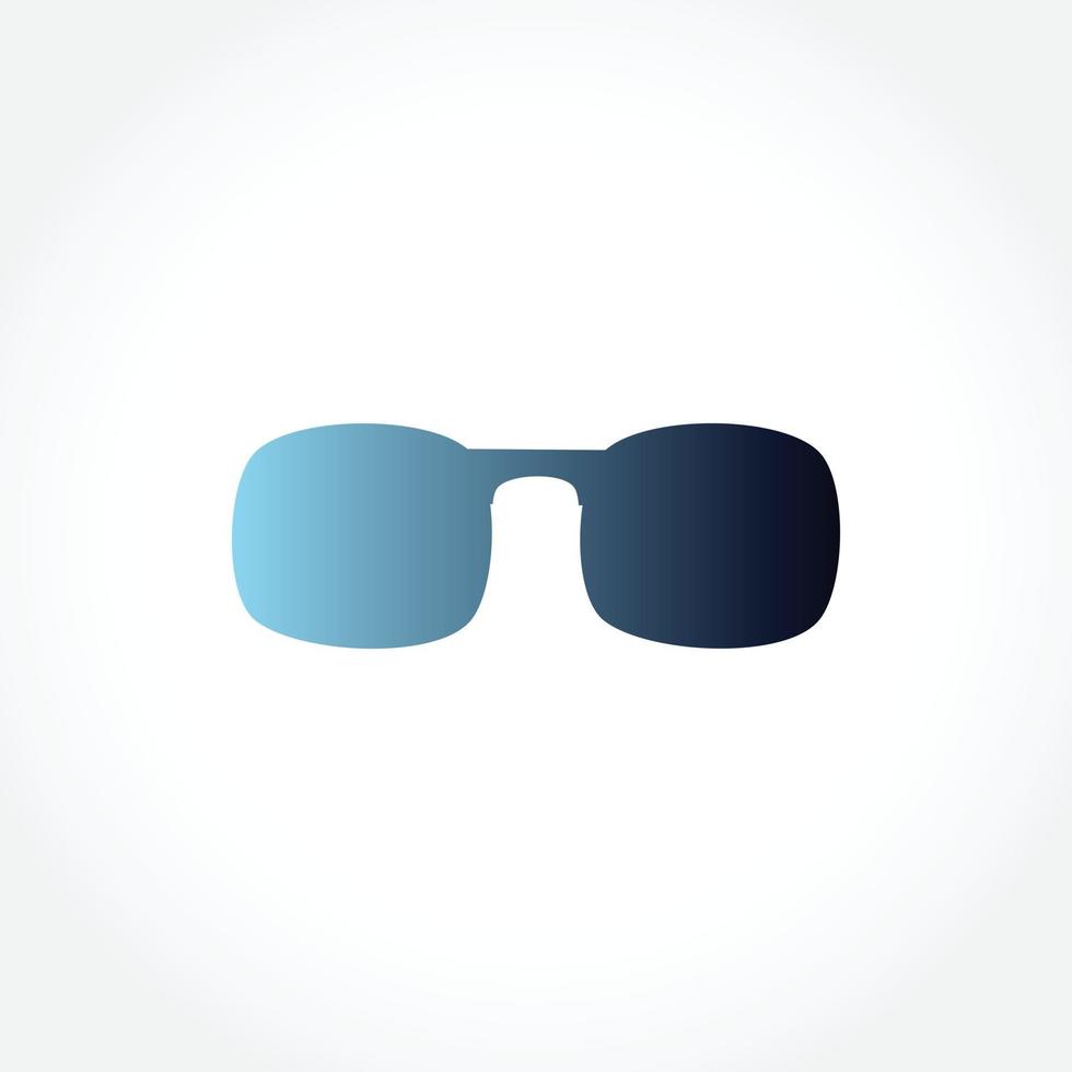 Glasses icon. Flat round blue glasses. vector