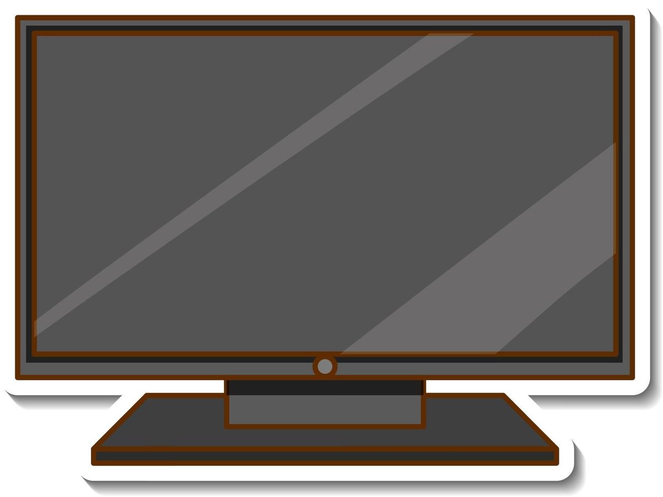 A television sticker on white background vector