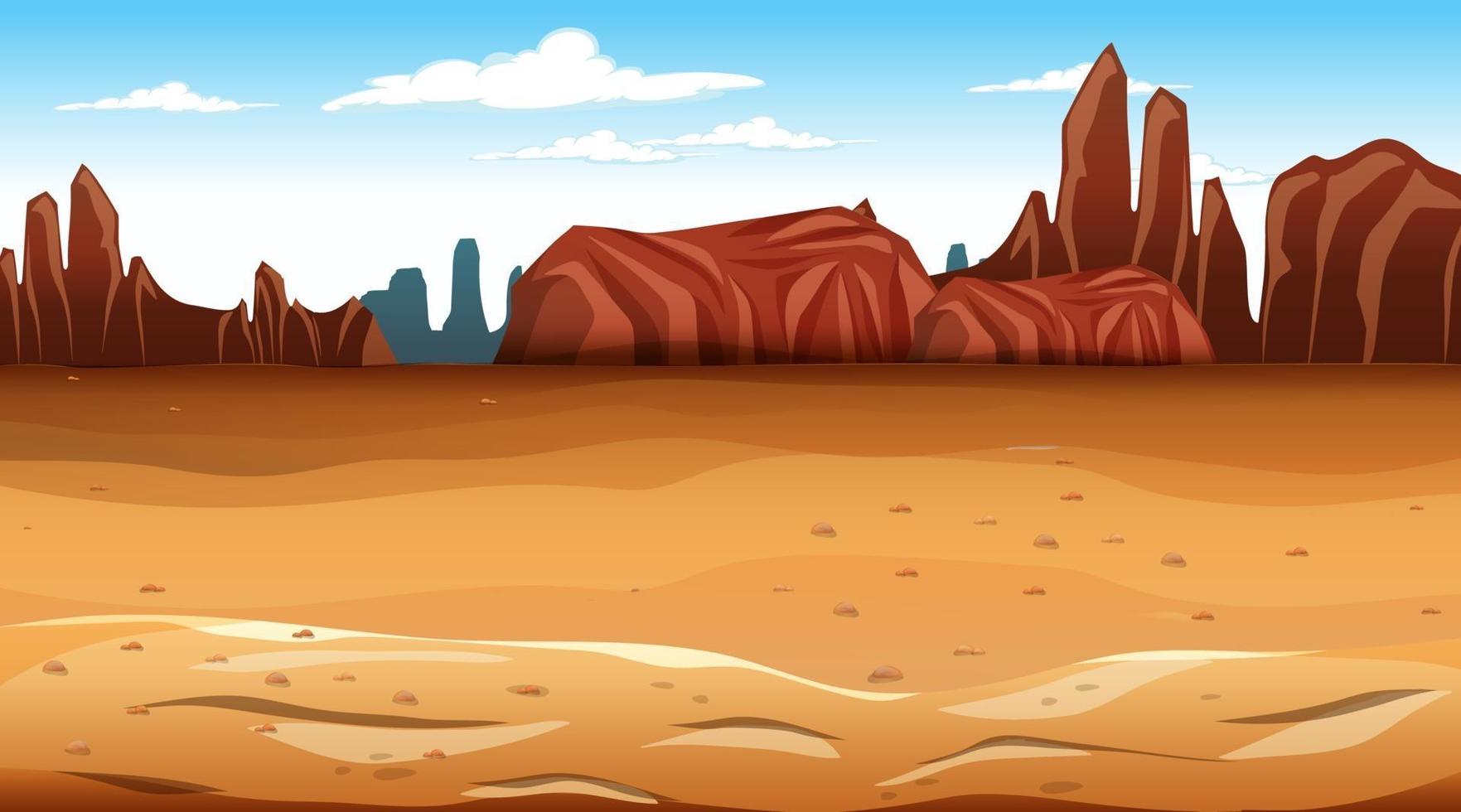 Blank Desert forest landscape scene vector