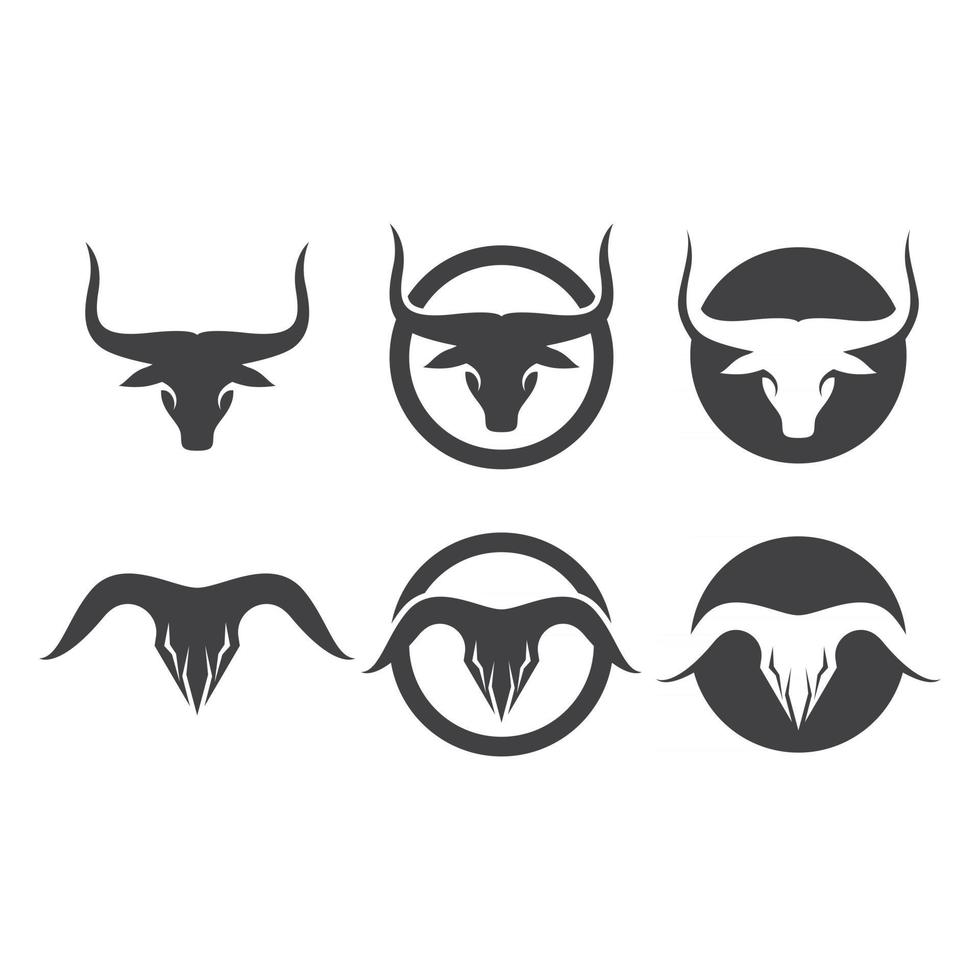 Bull head logo images vector